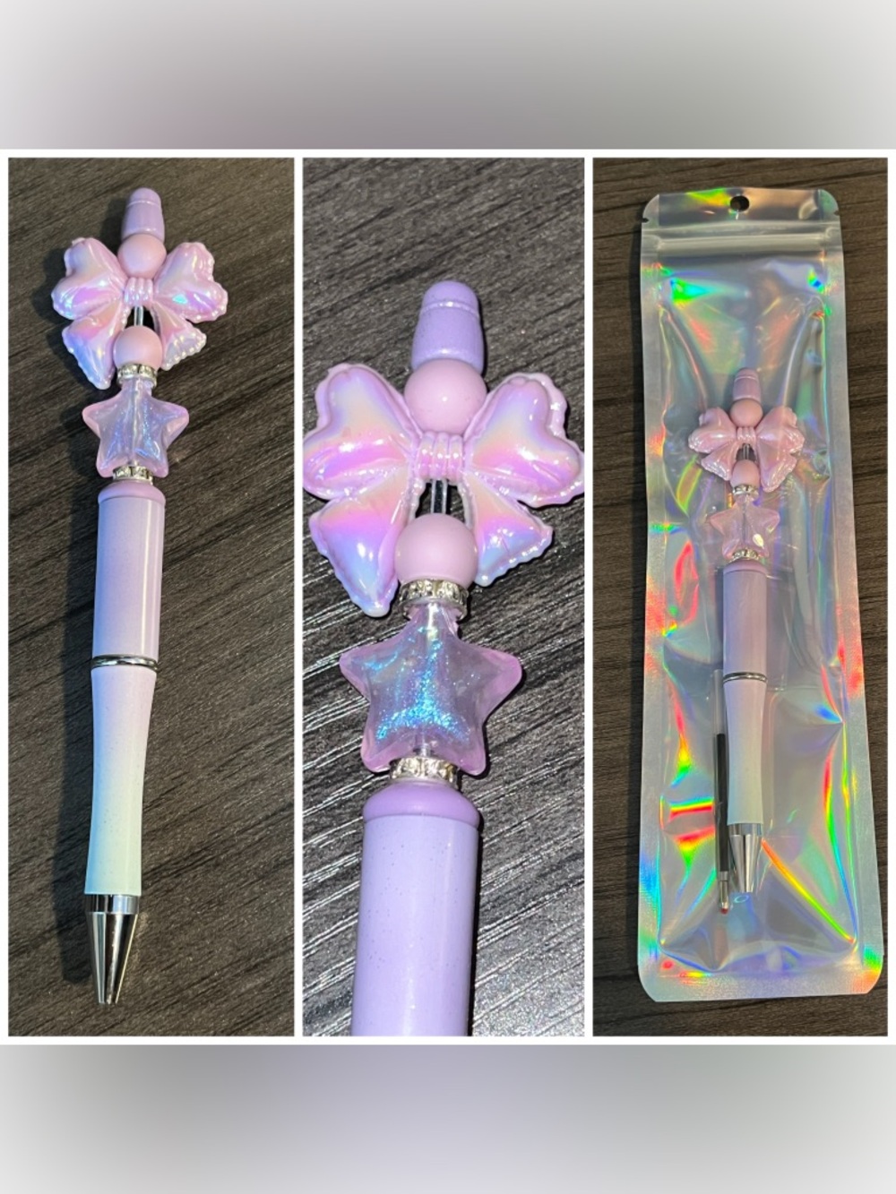 Bow beaded focal pen